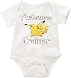 VRW将来Pokemon Trainer 1 – ユニセックスワンジーロンパースボディスーツ カラー: ホワイト