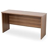 LOWYA （ロウヤ） デスク 机 パソコンデスク オフィスデスク コードスリット付き 全面化粧板 シンプル 幅140cm 奥行45cm スリムタイプ ウォルナット