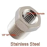 Bushing 1 / 16 " NPTメスto 1 / 8 "オスステンレススチールNos Coupler