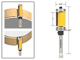 Yonico 14983 Flush Trim Router Bit Top & Bottom Bearing - 1 H 1/4 Shank by Yonico