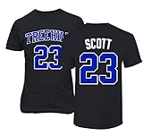 Ravensバスケットボールムービー# 23 Nathanスコット・One Tree Hill JerseyスタイルメンズTシャツ