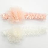 スウィートキス　フラワー付　チュールレース ヘアバンドセット　ベビー　フォーマル