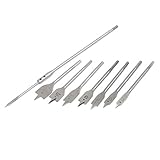 uxcell フラットスペードドリル シャンク 六角 延長シャンク センターポイント 8個入り