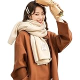 【2021最新品】HAMSWAN マフラー レディース 大判 ストール カシミヤ 無地 シンプル ギフト クリスマスプレゼント