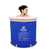 KTYX 大人用バスタブホーム折りたたみ式バスタブ大型インフレータブルバスタブ 浴槽 (色 : 青, サイズ さいず : 大 だい)
