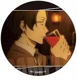 文豪ストレイドッグス メモリーズ缶バッジ (黒の時代) 坂口安吾B