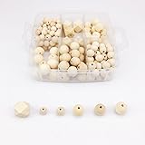 Mamimami Home はがため 安全素材 14-20mm かえで ビーズ 赤ちゃん　歯固め ペンダント ベビージム おしゃぶり　DIY アクセサリー チュアブル 150個/ゼント　[BPAフリー