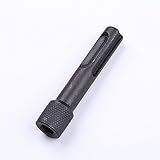 Anyutai ドリルビット、六角シャンクドライバーホルダーアダプター磁気センサークイックリリース耐久性のある黒色の電動工具とナーリング