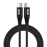 100W USB Type-C 急速充電ケーブル【1.83m PD対応】高耐久ナイロン編み iPhone15/MacBook/Android各種対応 充電&データ転送 ブラック