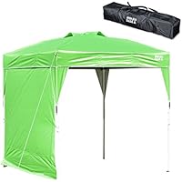 タンスのゲン 【ワンタッチ！タープテント】ENDLESS BASE [　2m×2m（サイドシート付き）　] 耐水加工 UVカット 通気孔付き 3段階調節 (ペグ,ロープ付属,専用収納ケース付) 19000021 19000050 AA