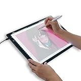 THANKO トレース台 無段階調光 LED付き ライトテーブル トレス台 薄型 超軽量 無段階調光LEDトレース台 (A4サイズ) GDTSA4SBK