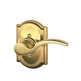 Schlage Lock Company F170STA605CAMRH Privacy Accent Door Lever Set with the Decorative Century Rose,