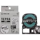 キングジム:キングジム Pテ-プマットラベル透明白文字 SB24TS 型式:SB24TS