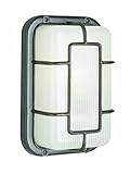 Trans Globe Lighting 41101 SAL 10-Inch 1-Light Outdoor Bulkhead, Satin Aluminum [並行輸入品]