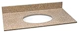 プレミアバスルーム洗面&キャビネット106730浴室洗面化粧台Graniteトップ、Golden Sand、37 " x 22 "