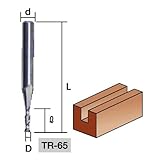 ライト精機 トリマー・ルータービット TR-65 呼称3*6(2P)　　商品名称　超硬スパイラル