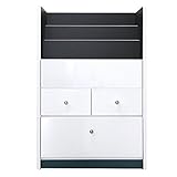 絵本ラック 絵本棚 本棚 60cm幅 収納ラック (ブラック)