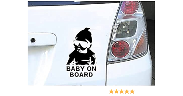Amazon 赤ちゃんが乗っています ステッカー 車 かっこいい おしゃれ Baby In Car シール 赤ちゃん 子供 ベイビー ベビー セーフティ 大きい 安全 煽り 予防 黑 ステッカー デカール 車 バイク