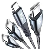 PD3.1 240W USB Cケーブル 【3.5M/2本セット】超急速充電 USB Type C ケーブル 高耐久ナイロン iPhone 15 Plus Pro MAX, MacBook Pro、iPad mini、Matebook、iPad Pro、Xperia、Samsung Galaxy S25/S24/S23/S22/S21,Google Pixel等Type C機種対応(グレー)