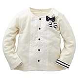 西松屋 [EFD] 裏毛リボンモチーフ＆レース付きカーディガン 【110cm・120cm・130cm】　130