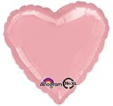 loonballoonパールソフト虹色ベビーピンクハート型1 19 "明るいメタリックMylar Balloon