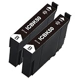 エプソン用 ICBK50 互換インク ブラック 増量版 2本セット ICBK50インク ICチップ残量表示検知機能付き IC50 50L互換 インク カートリッジ 対応機種：EP-301 EP-302 EP-702A EP-703A EP-704A EP-705A EP-774A EP-801A EP-802A EP-803A EP-803AW EP-804A など