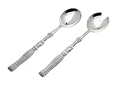 Klikel 4本の銀メッキ 汚れ防止 スプーンのセット, Serving Spoons (Set of 2), シルバー 63008 