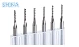 SHINA エンドミル　加工用　CNC ダブルフルートボールノーズビット 1.5mm (ST3.1.508x5)