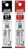 パ イロ ット油性ボールペン替芯 BRFS-10F 0.7mm ブラック・レッド 計２本 アクロインキ