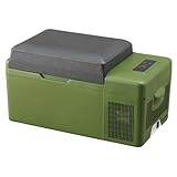 【持ち運べる小型冷蔵庫】 アイリスプラザ 車載 ポータブル冷蔵庫 カーキ 20L スピード冷却 -20℃~20℃ スマホ充電可能 クーラーボックス PCR-20U-G