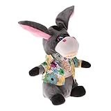 monkeyjack Collectible Funny Animal Shaking耳Donkey Soft Plush Toy Stuffed Doll Musicalサウンドキッズ赤ちゃんおもち