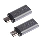 Lovoski Android用　コンバータ　2個　マイクロUSB 3.0～タイプC　OTGアダプタ　オス～メス