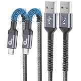 USB A to USB C ケーブル 1M タイプC 急速 充電コード 高速充電ケーブル ナイロン編み 断線防止 iPhone 16/15/iPad/MacBook Pro/Galaxy S24/Matebook/iPad各種対応 2本