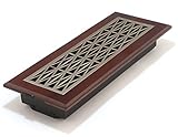 Accord GTCHSN412 Cherry Frame Floor Register with Trellis Design, 4-Inch x 12-Inch(Duct Opening Meas