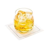 napluxe有機コットン使い捨てカクテル飲料ナプキン – ソフト、強力な4.5 " X 4.5 "生成りと赤ステッチペーパーナプキン – 500 Ctボックス – Restaurantware