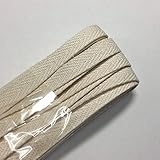 綿混 綾テープ(持ち手やプリントテープなどに） 1mm厚 約10mm巾 生成 10m(7653-10mm)