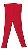 Disana Knitted Baby Leggings/Trousers in Organic Merino Wool-Red-98/104 2-4 y by Disana