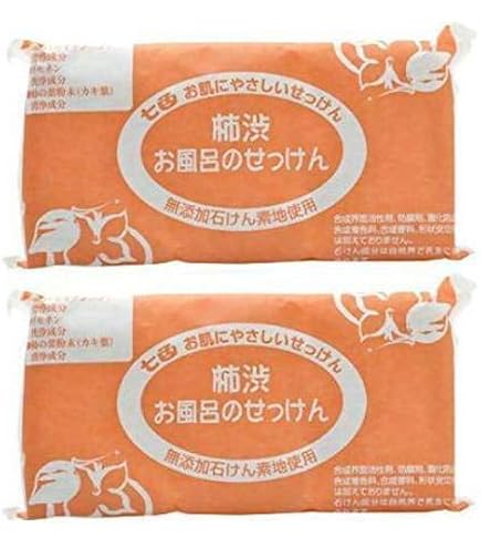 Amazon | 七色 お風呂のせっけん 柿渋(無添加石鹸) 100g×3個入×3セット