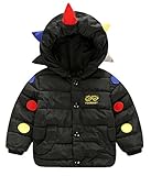 (トヨベイ)Toyobuy ベビー 子供 中綿 コート アウター キッズ ブルゾン 女の子 ジャケット フード付き 男の子 可愛い 黒 120