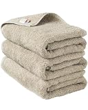 ブルーム 今治タオル 認定 ミニバスタオル 3枚セット with バスタオル 小さめ 44×100cm 吸水 速乾 耐久性 綿100％ 日本製 (グレージュ)