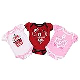 Ohio State Buckeyesベビー服Hearts Onesie 3パック