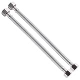 1 / 2インチFIP x FIP編組ステンレススチール59インチ水供給ホースメスストレートスレッド、2個 150CM Weirun_G-80145