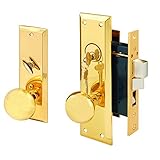 シーガルWroughtソリッド真鍮Entranceほぞ穴Lockset with 2 – 1 / 2センチ SE 26000 1