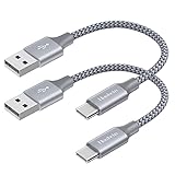 Huukein USB Type C ケーブル【1m/2本セット】タイプC ケーブル QC3.0対応 急速充電 USB-A & USB-C 断線防止Phone 16/15 Pro Plus/Galaxy S24 S23 S22 A53/FireHD10 8その他 Android 等 USB-C機器対応