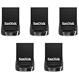 SanDisk 64GB 5個パック ウルトラフィット USB 3.1 フラッシュドライブ (5x64GB) - SDCZ430-064G-B5CT ブラック