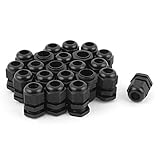 uxcell ケーブルグランド コネクター PG11 防水 プラスチック 5-10 mm ワイヤ 22本入り
