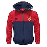 Arsenal Football Club Official SoccerギフトBoysシャワージャケットウィンドブレーカー カラー: レッド