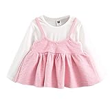 ワンピース　ベビー服　女の子　幼児　子供服　女の子　赤ちゃん服　　長袖　5サイズ　キッズ服　ロンパース　カバーオール　満月/出産祝い/プレゼント75CM-125CM（2歳－5歳）（ピンク） (2-3歳