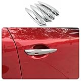 ZUNEIGUNG新型 マツダ3 BP系 2019.06~ / CX-30 DM系に適合アウタードアハンドルカバー ノブ フルカバータイプMazda3 Mazda 3/CX-30 CX30 専用 設計外装 パーツ アクセサリーABS 樹脂製4枚【クロームメッキ】