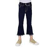 NEINEI　キッズ & ベビー　子供服　ズボン　個性派　ジーパン　おしゃれ　女の子　レトロ　デニム フレア　ラッパ 　ラッパ (120)